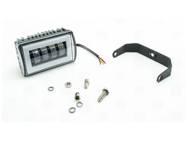 фара дополнительная LED  прямоуг. 120х80х60 (Д/В/Ш) CREE + ангел. глазки