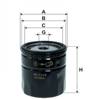 фильтр масл. Daewoo Lanos,Nexia,Aveo,Lacetti (WIX) без упак.