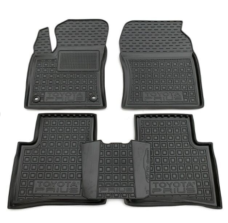 коврики салона Toyota Prius 2015-> борт 2,5см, с перемычкой