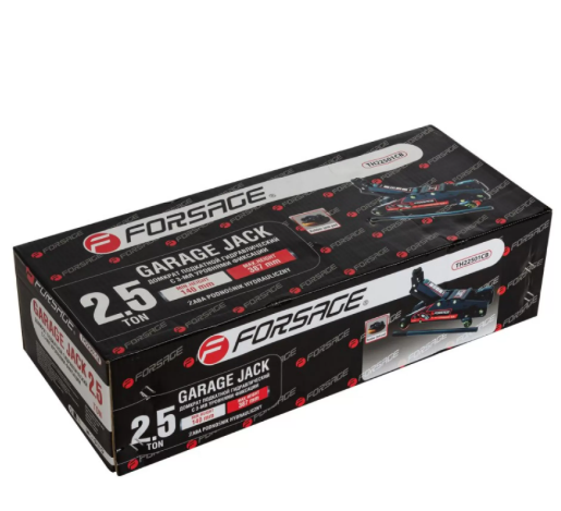 домкрат гидравл. подкатной 2,5 Т 140-387мм  (коробка) с резиновой накладкой, фиксатор Forsage F-TH22501CB - зображення 2