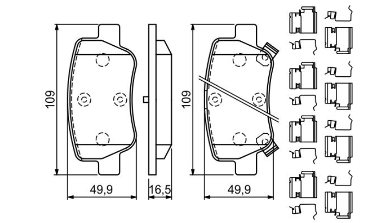 Гальмівні колодки дискові 0986494933 - зображення 2