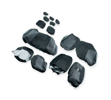 чехлы салона Renault Logan MCV (5 мест) 2013-16 г универсал раздельная "ткань" черные