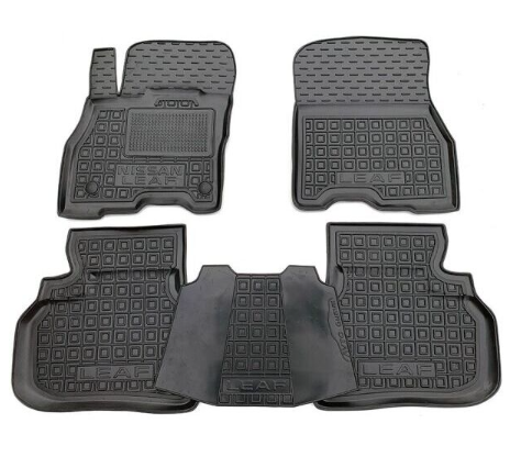 коврики салона Nissan Leaf 2018-> борт 2,5см, с перемычкой