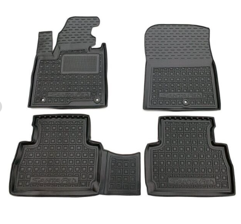 коврики салона Hyundai Santa Fe 2021-> борт 2,5см, с перемычкой