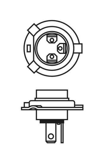 лампа H4 24V 75/70 (43) BOSCH 1987302441 - зображення 3