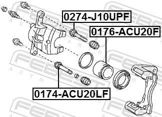Елементи гальмівного супорта (Комп-кт напрямних / РМК напрямних)