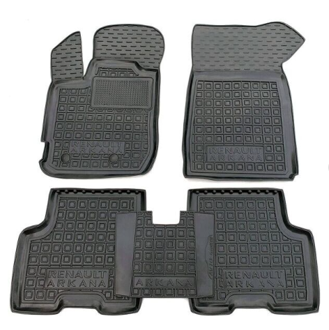 коврики салона Renault Arkana 2020-> борт 2,5см, с перемычкой