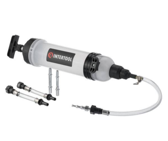 шприц для технических жидкостей 1500мл, с комплектом насадок