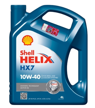 масло Shell 10W-40 Helix HX7 (4л) син.