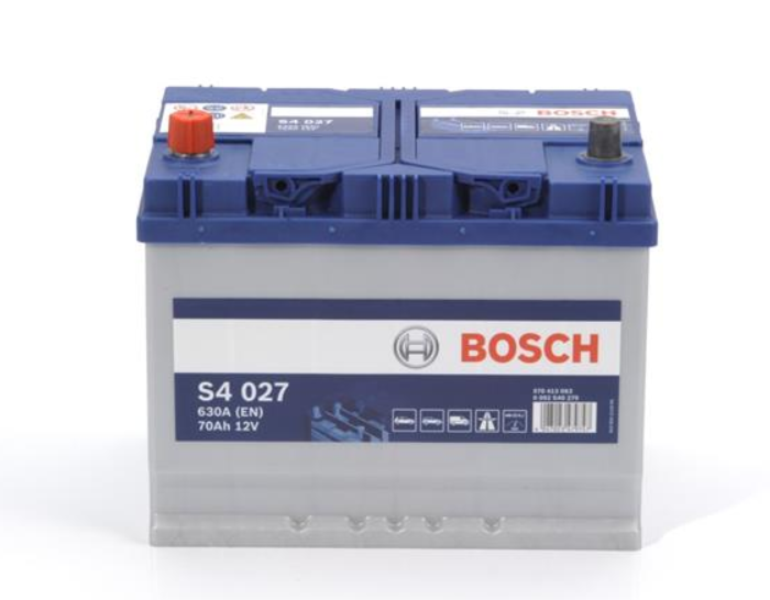 Аккумулятор Bosch (J) S4 Silver 70Ah, EN 630 левый "+" 261x175x220 (ДхШхВ)