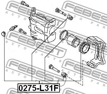 Элементы тормозного суппорта (РМК суппорта без поршня)