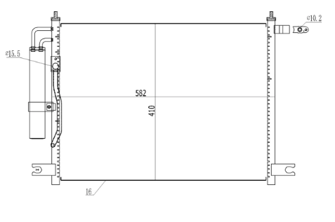 радиатор кондиционера AVEO 1.5 (HART)
