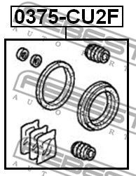 Элементы тормозного суппорта (РМК суппорта без поршня)
