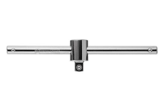 вороток  Т-образный с плавающей головкой  1/4" 110 мм CrV Intertool Тайвань ET-1014 - зображення 2