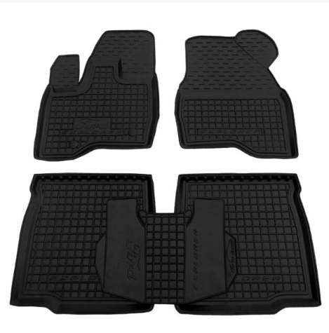 коврики салона Ford Explorer 2014-> борт 2,5см, с перемычкой