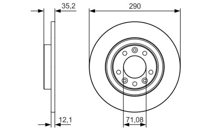 Гальмівний диск 0986479C25 - зображення 2