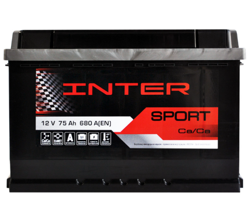 Аккумулятор  INTER  75Ач 680A Sport (L3) (0) Евро правый +