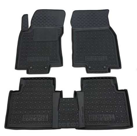 коврики салона Renault Koleos 2017->  борт 2,5см, с перемычкой