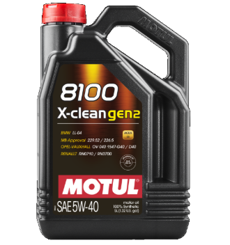 масло Motul 5W-40 8100 X-Clean (5л)