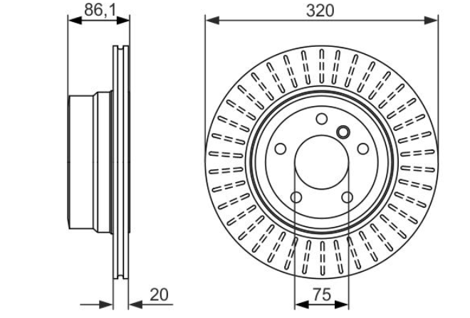 Гальмівний диск 0986479351 - зображення 2