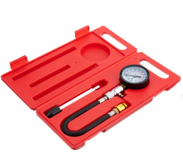 компрессометр 20 Атм бензин с шлангом, 2 переходника (футляр) Intertool AT-4001 - зображення 3