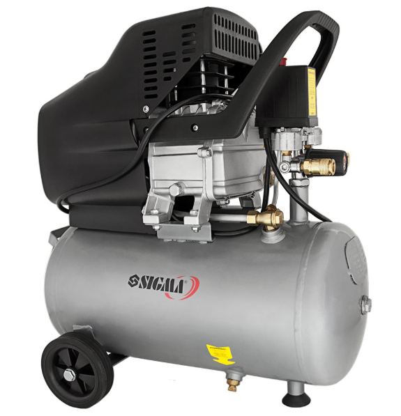 компрессор 1-но поршн   24л  2 вых, 220В, 1.8 кВт, 230 л/мин, 8 атм