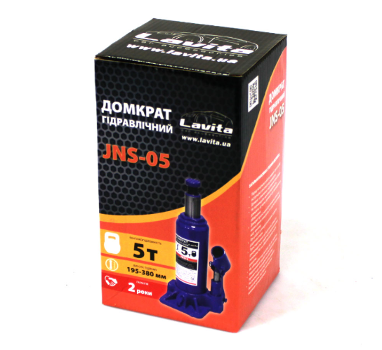 домкрат гидравл.  5Т  195-380мм  (коробка) Dk JNS-05 - зображення 2