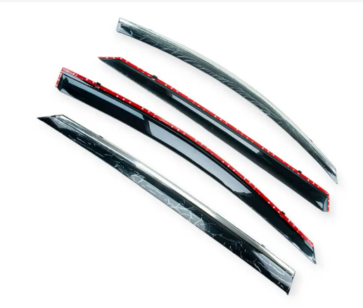 ветровик Kia Optima / K5 2011-2015 (скотч) TopVisor  c хром молдингом