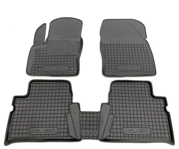 коврики салона Ford Kuga I 2008-2013 борт 2,5см, с перемычкой