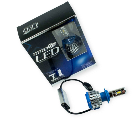 лампа LED H7 12V-24V T1 6000K CSP радиатор с вентилятором+обманка