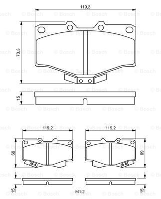 Гальмівні колодки дискові 0986424268 - зображення 7