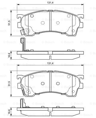 Колодки гальмівні дискові 0986424694 - зображення 7