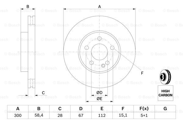 Гальмівний диск 0986479137 - зображення 5