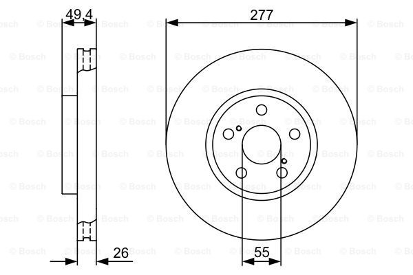Гальмівний диск 0986479340 - зображення 5