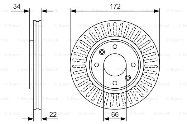 Гальмівний диск 0986479R63 - зображення 5