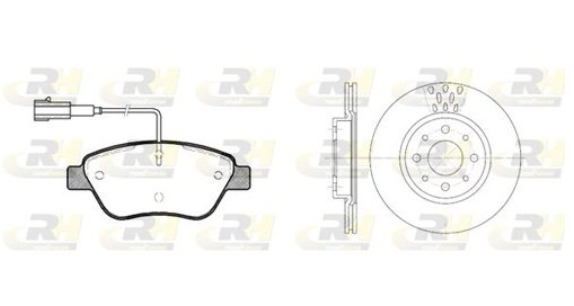 Гальмівний комплект (Диски RH 6189.10 + Колодки RH 2858.01)