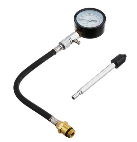 компрессометр 20 Атм бензин с шлангом, 2 переходника (футляр) Intertool AT-4001 - зображення 4