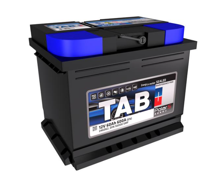 АКБ TAB POLAR S, R"+" 60Ah, En600 (242 x 175 x 190) правый "+", днищевая планка:b13