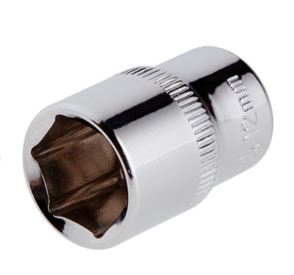 головка торцевая шестигранная 1/4" 12 мм CrV