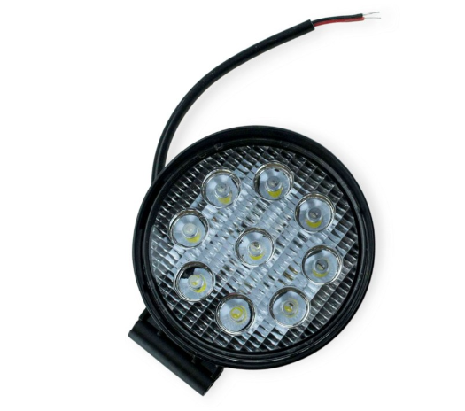 фара дополнительная LED  круглая 110x128 (Дм/Ш) 27W широкий луч DK B2-27W-B FL - зображення 1