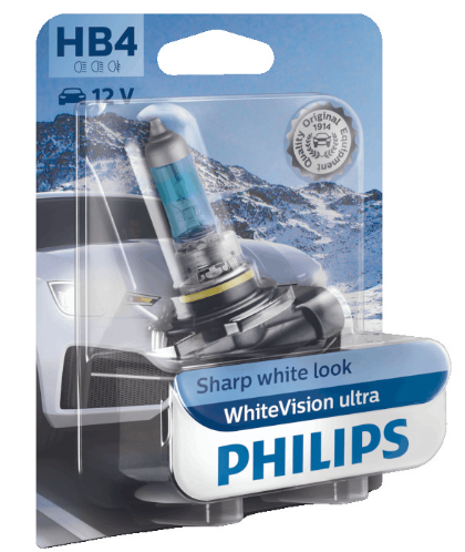 лампа НВ4 12V 51W PHILIPS White Vision +60% 4300К