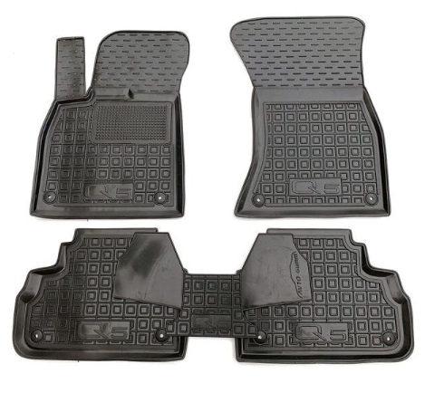 коврики салона Audi Q5 2017-2021  борт 2,5см, с перемычкой