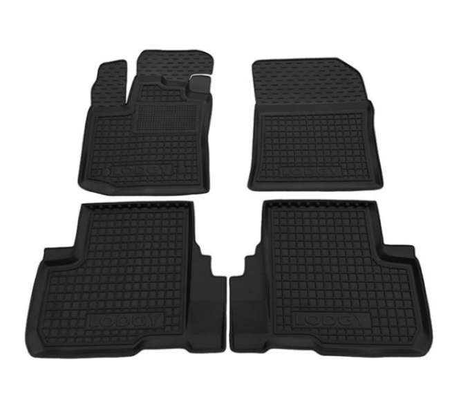 коврики салона Renault Lodgy 2013-> борт 2,5см, с перемычкой