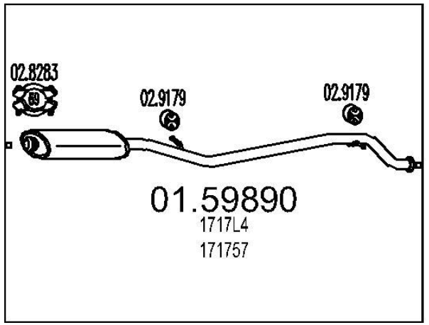 Средняя часть выхлопной системы (Резонатор)