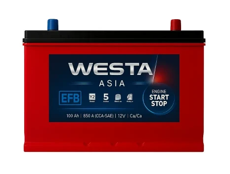Аккумулятор   Westa 100Ач 850A Asia (D31) (0) Правый +
