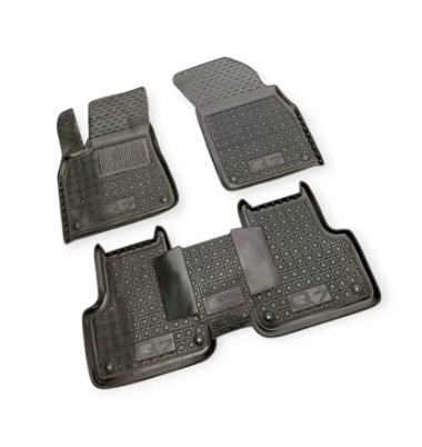 коврики салона Audi Q7 2015-2020  борт 2,5см, с перемычкой