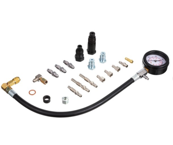 компрессометр 70 Атм дизель с шлангом и переходниками (кейс) Intertool AT-4002 - зображення 4