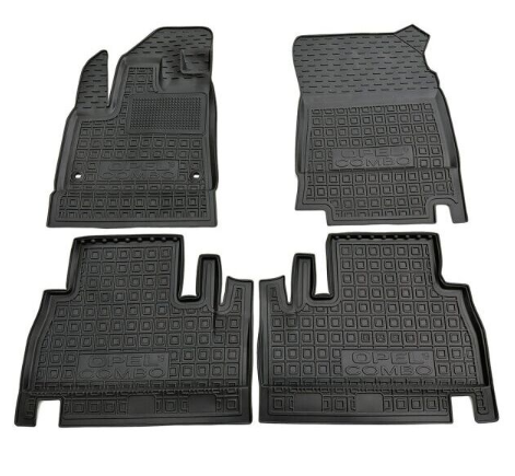 коврики салона Opel Combo 2019-> BASE (без подлокотника) борт 2,5см, с перемычкой