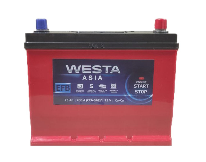 Аккумулятор   Westa  75Ач 700A Asia EFB (D26) (1)