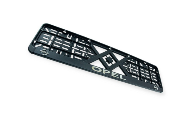 рамка под номер книжка  "OPEL"  рельефная хром улучшенная